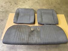90-93 Ford Mustang Gray Rear Seats Hatchback Tweed Cloth Hatch Lx Oem Opal Bench