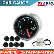 Rpm Tacho Tachometer Gauge Car Auto Meter With 7 Colors Led Display 2 Inch