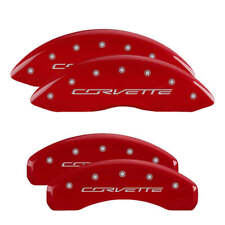 Mgp Brake Caliper Covers W Engraving 4 Pc Kit Gloss Red For 14-19 Chevy Corvette
