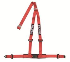 Sparco 2 3pt Bolt In Red Seat Belt Harness