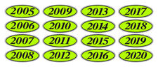 Ez-line Car Dealer Oval Model Year Stickers Large Windshield Sticker Chartreuse