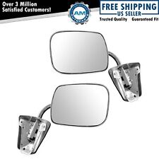 Stainless Steel Manual Side View Mirrors Lh Rh Pair Set For Chevy Truck