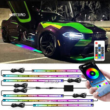 6pcs Rgb Dream Color Underglow Led Car Neon Strip Light App For Dodge Charger Gt