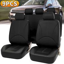 Car 5 Seat Covers Full Set Waterproof Leather Universal For Auto Sedan Suv Truck