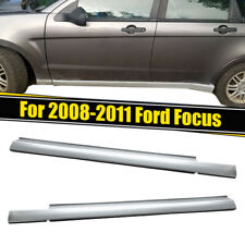 Pair For 2008-2011 Ford Focus Silver Slip-on Rocker Panel Leftright Aluminum