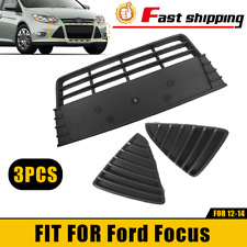 Front Bumper Lower Grille Triangular Grill For 2012 2013 2014 Ford Focus 3pcs