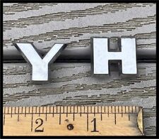 Vintage 1949 Plymouth Chrome Hood Letters Yh Deluxe Convertible Coupe Mopar