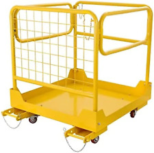 Forklift Safety Cage 36x36 Inches Forklift Work Platform 1200lbs Capacity With 4