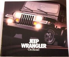 1986 86 Jeep Wrangler Original Sales Brochure Mint