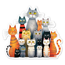 Funny Cats Vinyl Decal Sticker Indoor Outdoor 3 Sizes 11088