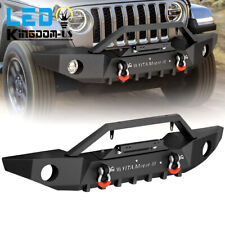 Front Bumper For 2007-2024 Jeep Wrangler Jk Jl Unlimited W Winch Plate D-rings