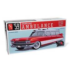 Amt 1959 Cadillac Ambulance Wgurney 125 Amt1395 Plastics Cartruck 124-125