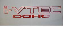 I Vtec Dohc 2 Red Vinyl Decals Emblem Sticker Fender Door Honda Civic Si