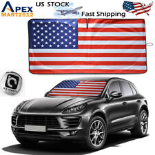 Car Windshield Sun Shade Cover Us Flag Front Window Protector Auto Truck Suv