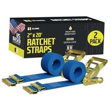 E Track Ratchet Straps Cargo Tie-downs Pack Of 2 2 X 20 2-pack 2 X 20