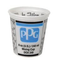 Ppg Dox 249 8oz Plastic Auto Car Paint Mixing Cups - Qty-100 Ea.