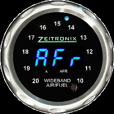 Zeitronix Wideband Zt-3 Zr-1 Afr Lambda Gauge Display Bundle Blue Silver