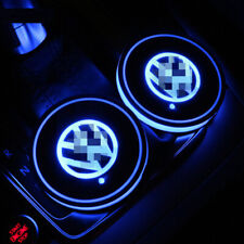 2x Car Cup Pad Led Lights Cover 7 Colors Lamps Interior Decoration Accessories