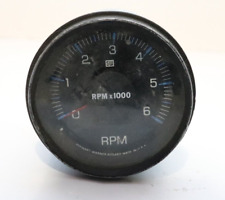 Sw Stewart Warner Black 8000 Rpm Tachometer Gauge Rpm X 1000 Vintage