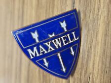 Vintage Antique 1923-25 Maxwell Motor Car Radiator Badge Enamel Emblem Rat Rod