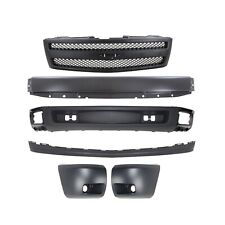 Grille Assembly Kit For 2007-2008 Chevy Silverado 1500 Front Textured Black