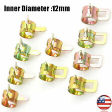 50pcs 12 12mm Spring Hose Clamps Fuel Pipe Water Line Air Tube Clip Fastener