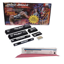 7pc Dura-block Sanding Block Kit Af44hl W 25ct 3m Hookit Sandpaper 01181 P80