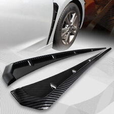 2x Carbon Fiber Abs Side Fender Vent Air Wing Cover Body Moldings Trim Universal