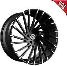 4ea 20inch Staggered Lexani Wheels Wraith Black W Machine Tips Rims S15