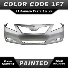 New Painted 1f7 Classic Silver Front Bumper Cover For 2007-2009 Toyota Camry