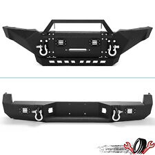 For Toyota Tacoma 2005-2015 Steel Front Rear Bumper W Led Lights D-rings
