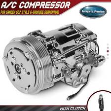 Ac Compressor With Clutch For Sanden Sd7 Style 6-groove Serpentine Belt Mini