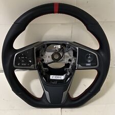 2018 Honda Civic Si Steering Wheel Leather Flat Bottom W Red Stitching Oem