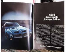 Pontiac Firebird Formula 455 Car 1972 Original Magazine Ad