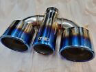 P2r Burnt Blue Stainless Triple Exhaust Tip 3 Inlet