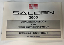 2005 Owners Handbook Warranty Supplement Mustang Saleen N2o-s121 Focus