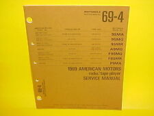 1969 Amc Javelin Sst Amx Scrambler Motorola 8-trackam-fm Radio Service Manual