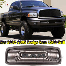 Front Grille Upgrade For 2002-2005 Dodge Ram 1500 Grill Wletter Replace Black