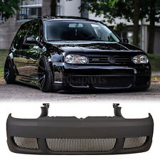 R32 Style Front Bumper Cover W Black Mesh Grille Fit 99-05 Volkswagen Golf Mk4