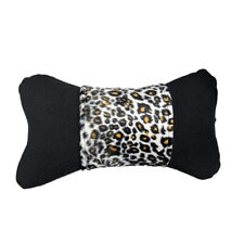 Car Seat Neck Pillow Headrest Cushion For Neck Support Washable Cheetah Print