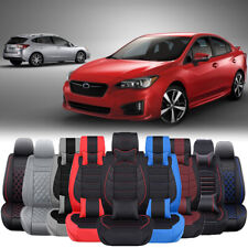 Deluxe Pu Car Seat Covers 25 Cushion Front Rear For Subaru Impreza 2007-2021