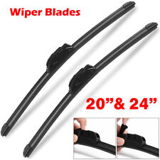 24 20 Bracketless Windshield Wiper Blades Hybrid Silicone J-hook Oem Quality