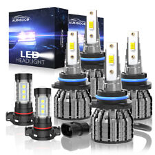 6pcs Combo Led Headlights Bulbs High Low Beam Fog Light Super White 10000k A