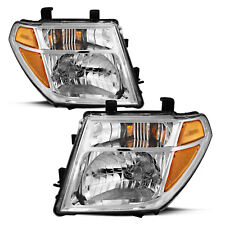 For 2005-2008 Nissan Frontier Chrome Headlights 05-07 Pathfinder Headlamps Pair