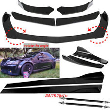 Front Bumper Chin Lip Splitter Spoiler Body Kitstrut Rods For Pontiac G8 G6 G3
