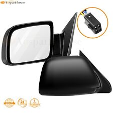 Manual Black Side Mirrors Left Right Pair Set Of 2 For Chevy Gmc Pickup Truck