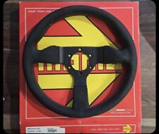 Momo Montecarlo Suede Steering Wheel Black With Red Stitching 320mm