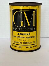 Vintage Gm Automotive Crankcase Oil 15 Oz Can