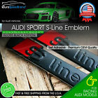 2x For Audi S-line Gloss Black Badge Emblem 3d A3 A4 A5 A6 A7 Q5 Tt Side Fender
