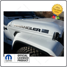 2x Jeep Wrangler Hood Decals Stickers Graphics Usa Flag Black Silver Uv1f1